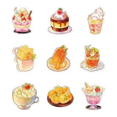 Cartoon Food Stickers