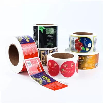 Printed Sticky Labels On A Roll